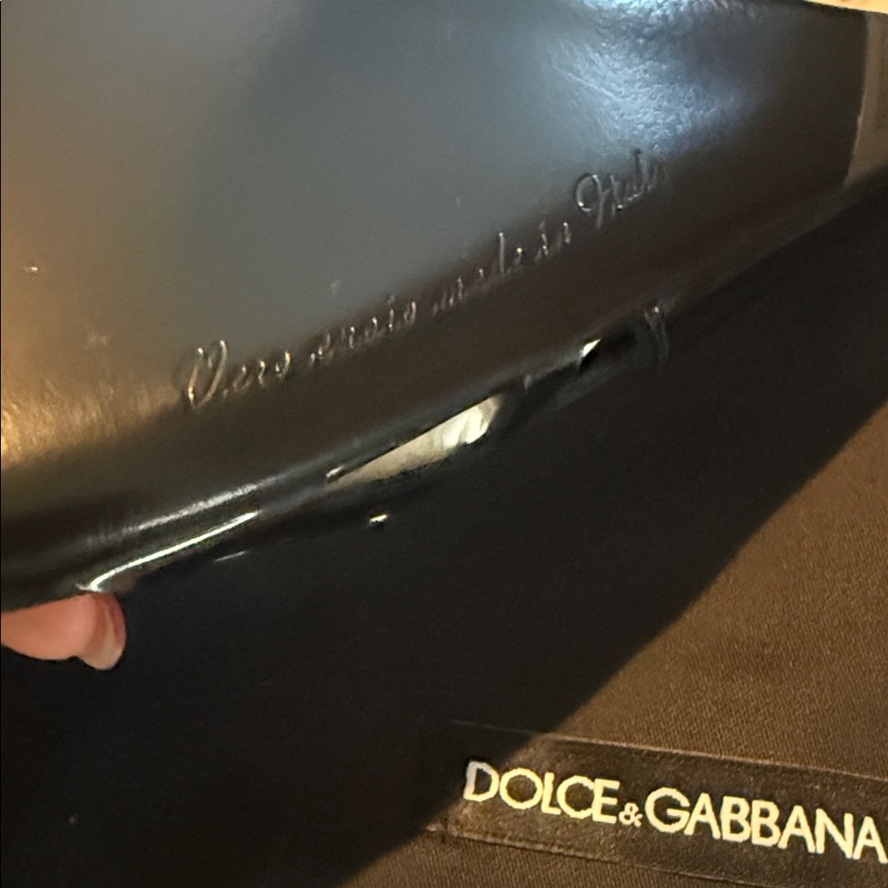 Dolce & Gabbana Lollo Slingback Pumps Black Leather Size 36 NIB - Picture 14 of 14